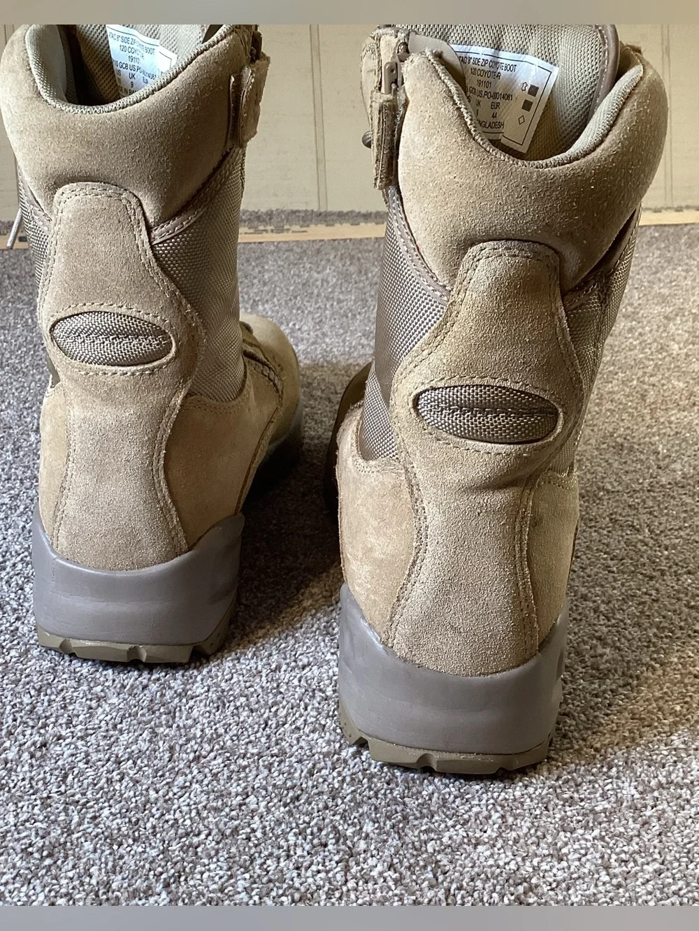 5.11 Tactical ATAC 2.0 8” Tan Suede Combat Boots Side Zip